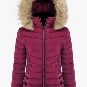 Women’s maroon winter coat